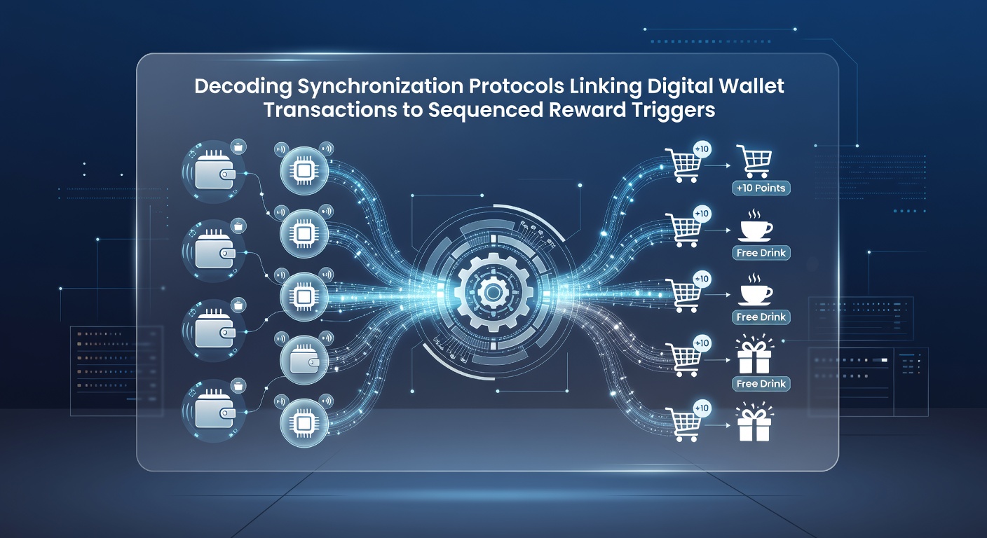 Flow diagram of sequenced reward triggers connected to digital wallet transactions