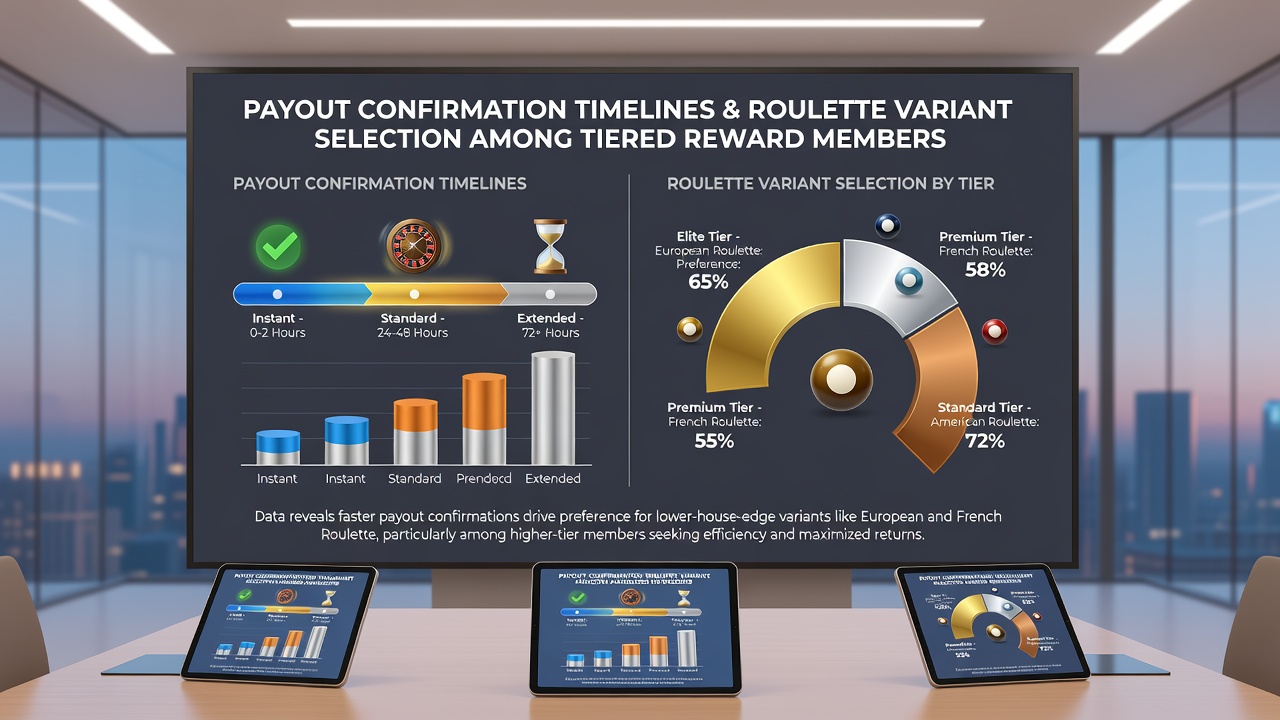 Analytics dashboard displaying tiered member roulette variant preferences correlated with payout confirmation speeds