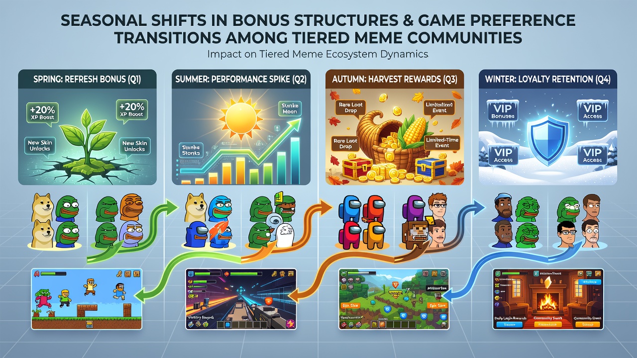 Analytics chart displaying seasonal changes in game type preferences for different loyalty tiers
