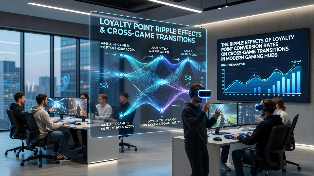 Data visualization dashboard displaying loyalty point flows and player transition paths between different gaming zones