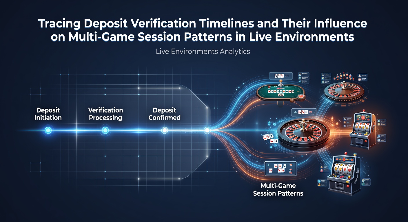 Diagram showing deposit verification timelines alongside multi-game session flow in live casino environments
